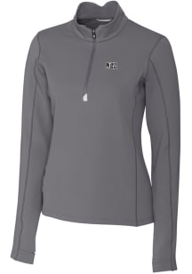 Cutter and Buck Jackson State Tigers Womens Grey Traverse 1/4 Zip Pullover