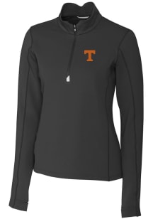 Cutter and Buck Tennessee Volunteers Womens Black Traverse 1/4 Zip Pullover