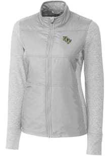 Cutter and Buck UCF Knights Womens Grey Stealth Hybrid Quilted Medium Weight Jacket