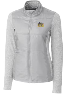 Womens Drexel Dragons Grey Cutter and Buck Stealth Hybrid Quilted Medium Weight Jacket