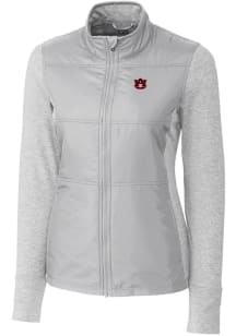 Cutter and Buck Auburn Tigers Womens Grey Stealth Hybrid Quilted Medium Weight Jacket