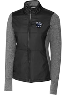 Cutter and Buck Memphis Tigers Womens Black Stealth Hybrid Quilted Medium Weight Jacket