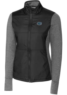 Cutter and Buck Florida Gators Womens Black Stealth Hybrid Quilted Medium Weight Jacket