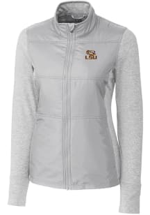 Cutter and Buck LSU Tigers Womens Grey Stealth Hybrid Quilted Medium Weight Jacket