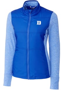 Cutter and Buck Duke Blue Devils Womens Blue Stealth Hybrid Quilted Medium Weight Jacket