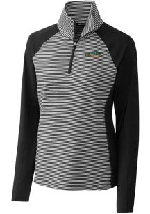 Cutter and Buck Florida A&amp;M Rattlers Womens Black Forge Tonal Stripe 1/4 Zip Pullover