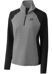 Cutter and Buck Colorado Buffaloes Womens Black Forge Tonal Stripe 1/4 Zip Pullover