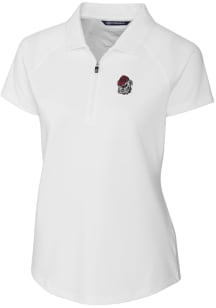 Cutter and Buck Georgia Bulldogs Womens White Forge Short Sleeve Polo Shirt