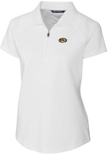 Cutter and Buck Missouri Tigers Womens White Forge Short Sleeve Polo Shirt