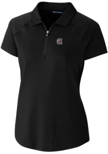 Cutter and Buck South Carolina Gamecocks Womens Black Forge Short Sleeve Polo Shirt