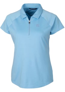 Cutter and Buck North Carolina Tar Heels Womens Blue Forge Short Sleeve Polo Shirt