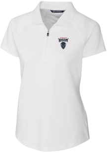 Cutter and Buck Howard Bison Womens White Forge Short Sleeve Polo Shirt