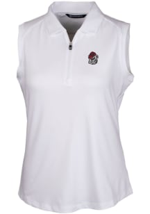 Cutter and Buck Georgia Bulldogs Womens White Forge Polo Shirt
