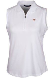 Cutter and Buck Texas Longhorns Womens White Forge Polo Shirt