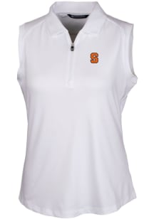 Cutter and Buck Syracuse Orange Womens White Forge Polo Shirt