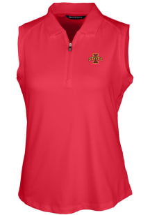 Cutter and Buck Iowa State Cyclones Womens Red Forge Polo Shirt