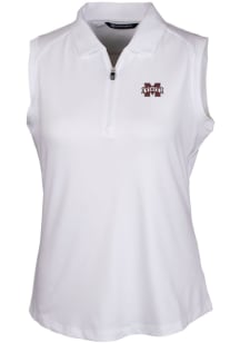 Cutter and Buck Mississippi State Bulldogs Womens White Forge Polo Shirt
