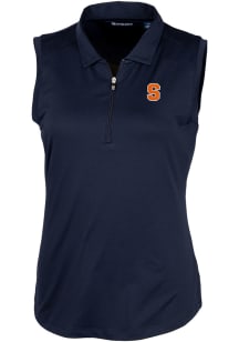 Cutter and Buck Syracuse Orange Womens Navy Blue Forge Polo Shirt