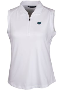 Cutter and Buck Florida Gators Womens White Forge Polo Shirt