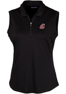 Cutter and Buck Washington State Cougars Womens Black Forge Polo Shirt