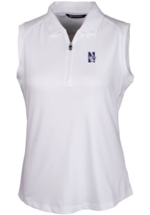 Cutter and Buck Northwestern Wildcats Womens White Forge Polo Shirt