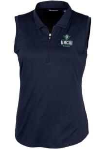 Cutter and Buck UNCW Seahawks Womens Navy Blue Forge Polo Shirt