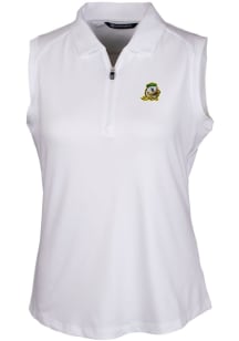 Cutter and Buck Oregon Ducks Womens White Forge Polo Shirt