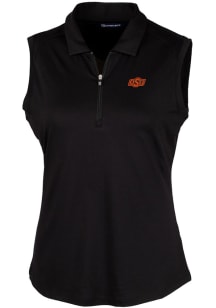 Cutter and Buck Oklahoma State Cowboys Womens Black Forge Polo Shirt