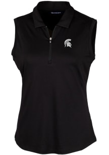 Cutter and Buck Michigan State Spartans Womens Black Forge Polo Shirt