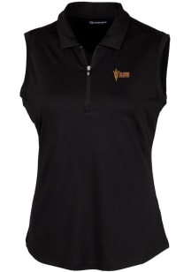 Cutter and Buck Arizona State Sun Devils Womens Black Forge Polo Shirt
