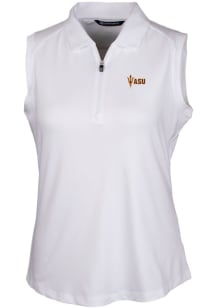 Cutter and Buck Arizona State Sun Devils Womens White Forge Polo Shirt
