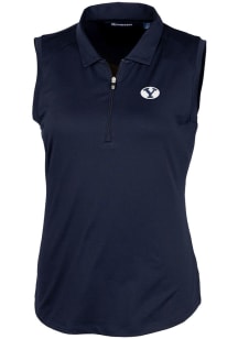 Cutter and Buck BYU Cougars Womens Navy Blue Forge Polo Shirt