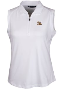 Cutter and Buck LSU Tigers Womens White Forge Polo Shirt