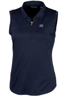 Cutter and Buck Jackson State Tigers Womens Navy Blue Forge Polo Shirt