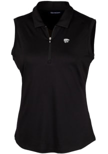 Cutter and Buck K-State Wildcats Womens Black Forge Polo Shirt