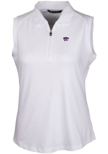 Cutter and Buck K-State Wildcats Womens White Forge Polo Shirt