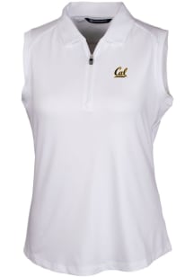 Cutter and Buck Cal Golden Bears Womens White Forge Polo Shirt