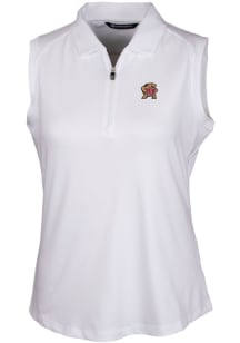 Cutter and Buck Maryland Terrapins Womens White Forge Polo Shirt
