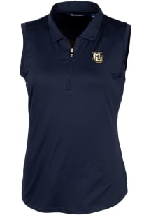 Cutter and Buck Marquette Golden Eagles Womens Navy Blue Forge Polo Shirt