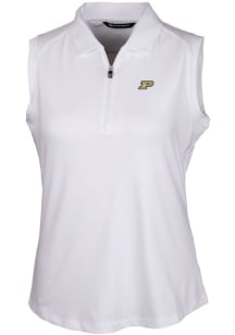 Cutter and Buck Purdue Boilermakers Womens White Forge Polo Shirt