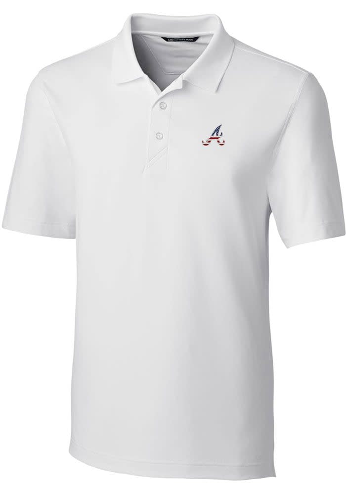 Atlanta Braves Cutter & Buck Big & Tall Genre DryTec Polo - Navy