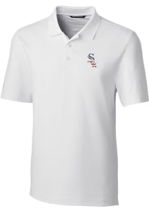 Cutter and Buck Chicago White Sox Mens White Forge Big and Tall Polos Shirt