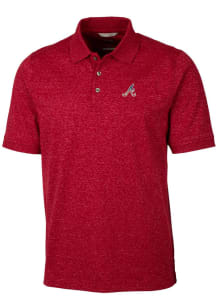 Cutter and Buck Atlanta Braves Mens Red Space Dye Big and Tall Polos Shirt