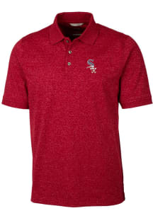 Cutter and Buck Chicago White Sox Mens Red Space Dye Big and Tall Polos Shirt