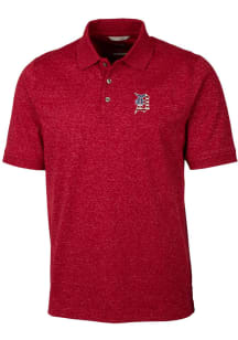 Cutter and Buck Detroit Tigers Mens Red Space Dye Big and Tall Polos Shirt