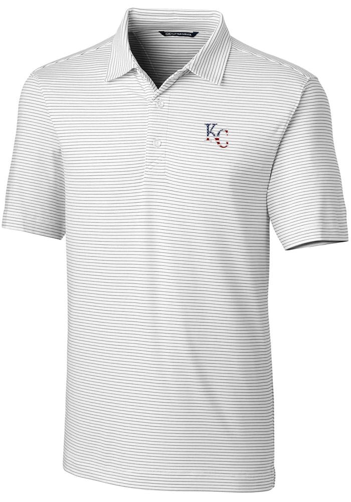 Kansas City Royals Cutter & Buck Prospect Textured Stretch Mens Short Sleeve Polo