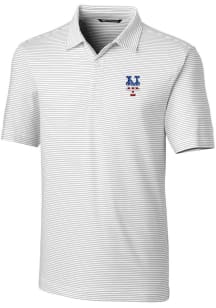 Cutter and Buck New York Mets White Americana Forge Pencil Stripe Big and Tall Polo