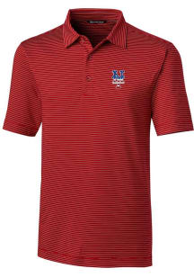Cutter and Buck New York Mets Mens Red Forge Pencil Stripe Big and Tall Polos Shirt