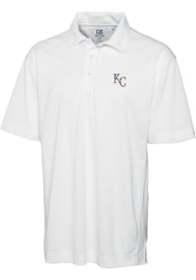 Cutter and Buck Kansas City Royals Mens White Genre Big and Tall Polos Shirt