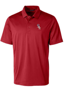 Cutter and Buck Chicago White Sox Mens Red Prospect Textured Big and Tall Polos Shirt